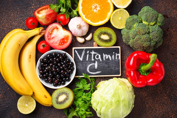 Fruits and vegetables rich in Vitamin C.